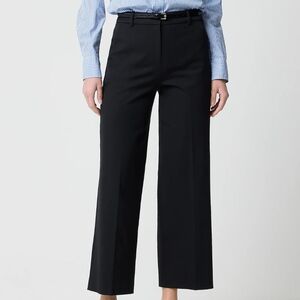 J. Crew 365 Black Wide-Leg crop Trousers size 2